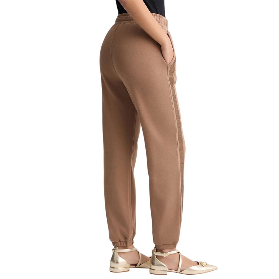 Pantaloni tuta da donna in felpa marrone Liu Jo | TA5051FS000X0675